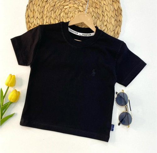 تیشرت تک رنگ پولو رنگ مشکی